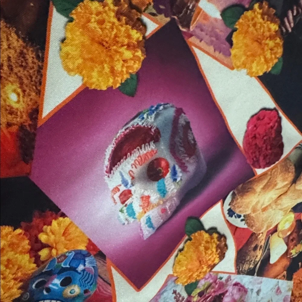 Day of the Dead Round Tablecloth - Multicolor Party Decor Dia De Los Muertos